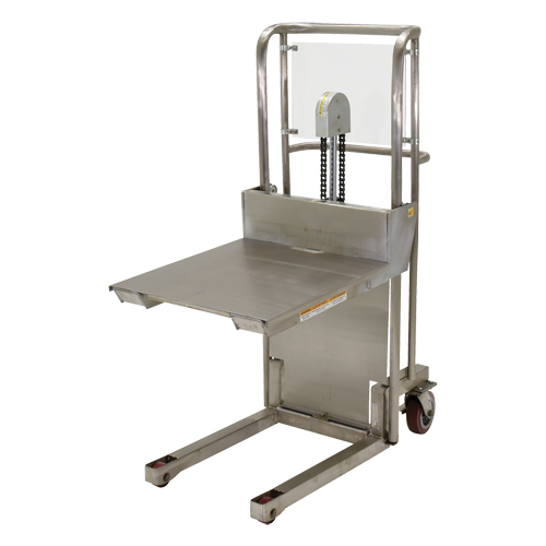 Gerbeur Hefti-Lift, M&eacute;canisme Pompe au pied, Capacit&eacute; de 450 lb, Levage max de 45-5/8" Meunier Outillage Industriel