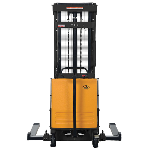 Gerbeur pour chariot &eacute;l&eacute;vateur, Fonctionnement &eacute;lectrique, Capacit&eacute; 2000 lb, Lev&eacute;e max 118" Meunier Outillage Industriel