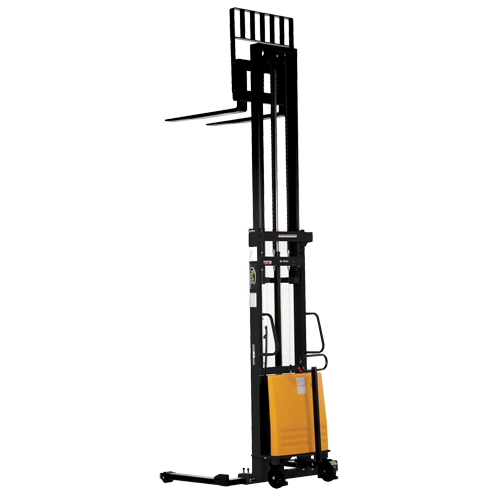 Fork Lift Stacker, Electric Operated, 2000 lbs. Capacity, 137" Max Lift Meunier Outillage Industriel