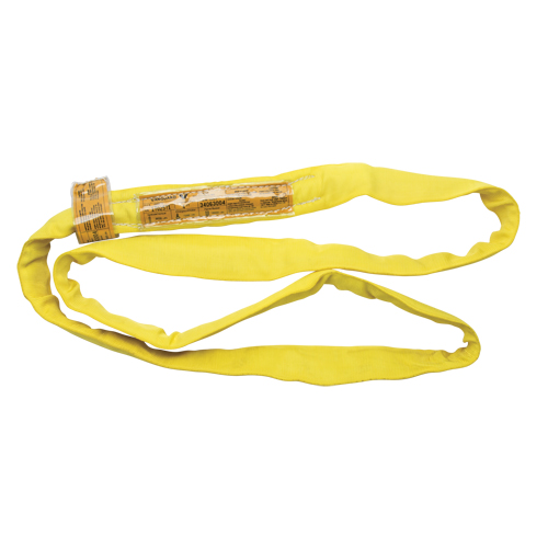 &eacute;lingue de levage en polyester ronde, Jaune, 2-1/2" la x 4' lo, 9000 lb Charge verticale Meunier Outillage Industriel