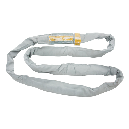 &eacute;lingue de levage en polyester ronde, Gris, 4" la x 6' lo, 32000 lb Charge verticale Meunier Outillage Industriel
