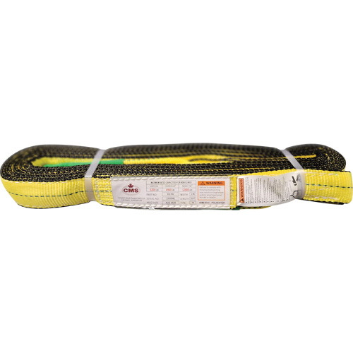 &eacute;lingue en sangle de polyester, Pli Double, Oeillets renvers&eacute;s, Type 4, 2" la x 20' lo, Capacit&eacute; verticale 6400 lb Meunier Outillage Industriel