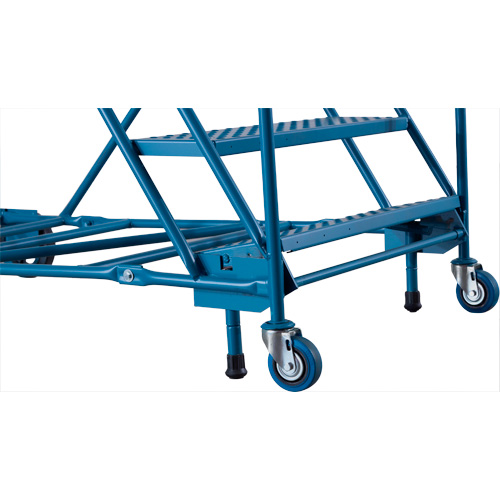 Escabeau roulant certifi&eacute; CSA avec marche verrouillable, 8 marches, Largeur de la marche 30", Hauteur de la plateforme 72", Acier Meunier Outillage Industriel