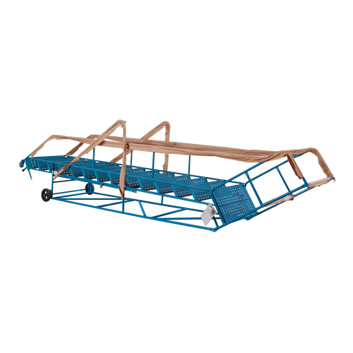 Escabeau roulant certifi&eacute; CSA avec marche verrouillable, 14 marches, Largeur de la marche 30", Hauteur de la plateforme 128", Acier Meunier Outillage Industriel