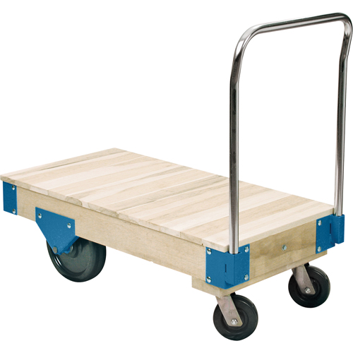 Platform Trucks - All Wood Deck Platform Trucks, 48" L x 30" W, 3000 lbs. Capacity, Nylon Casters Meunier Outillage Industriel