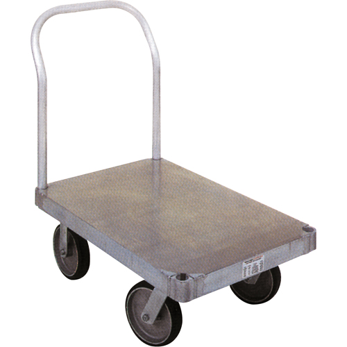 Aluminum Platform Truck, 24" W x 36" L, 2000 lbs. Cap., Rubber Wheels Meunier Outillage Industriel