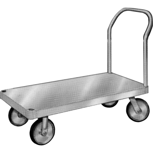 Aluminum Platform Truck, 24" W x 36" L, 2000 lbs. Cap., Rubber Wheels Meunier Outillage Industriel