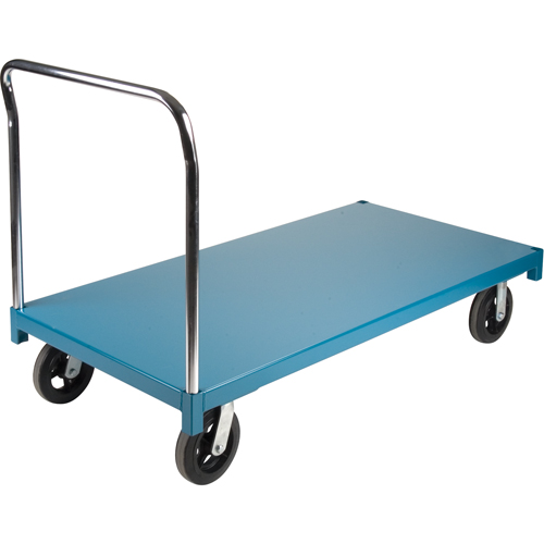 Chariot &agrave; plateforme robuste, 60" lo x 30" la x Capacit&eacute; 2000 lb, Roues en Caoutchouc Meunier Outillage Industriel