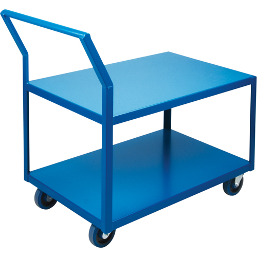 Heavy-Duty Low Profile Shop Carts, 2 Tiers, 18" W x 30" D x 40" H, 1200 lbs. Cap. Meunier Outillage Industriel