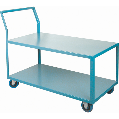 Heavy-Duty Low Profile Shop Carts, 2 Tiers, 24" W x 48" D x 40" H, 1200 lbs. Cap. Meunier Outillage Industriel