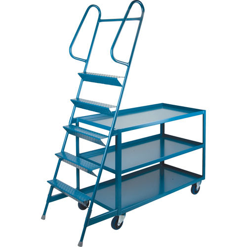Stock Picking Carts, Steel, 24" W x 52" D, 3 Shelves, 1200 lbs. Capacity Meunier Outillage Industriel