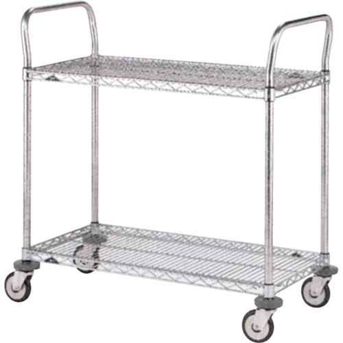 Chariots utilitaires standards, Acier inoxydable, 24" x 39" x 24", Capacit&eacute; 500 lb Meunier Outillage Industriel
