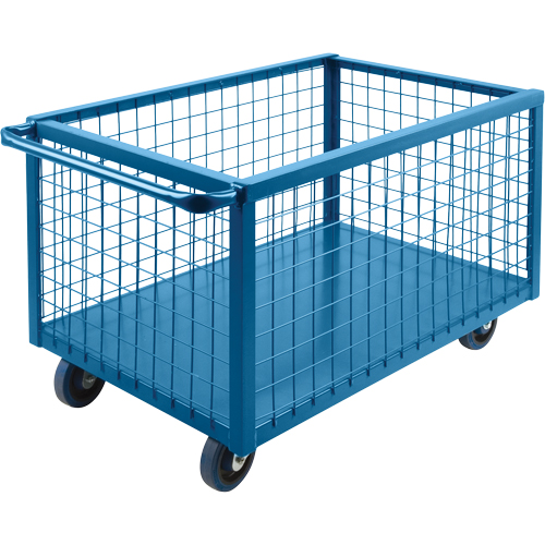 Wire Mesh Box Truck, Steel, 39" L x 24" W x 31.5" H, 12 cu. ft. Volume, 1200 lbs. Capacity Meunier Outillage Industriel