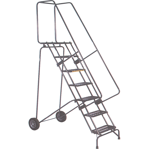 &eacute;chelles mobiles Fold-N-Store, 8 marches, Perfor&eacute;, Hauteur 80" Meunier Outillage Industriel