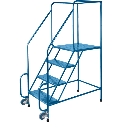 Tilt-N-Roll Ladders, Steel, 4 Steps, 22" Wide, 24" D x 38" H Top Step Meunier Outillage Industriel