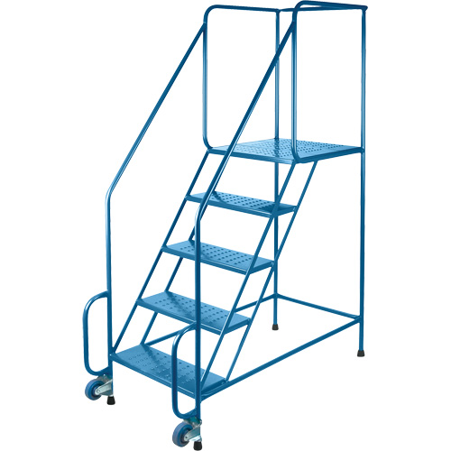 Tilt-N-Roll Ladders, Steel, 5 Steps, 22" Wide, 24" D x 47" H Top Step Meunier Outillage Industriel