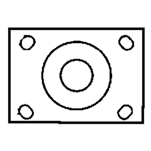 Total Locking Caster, Swivel with Brake, 6" (152.4 mm), Rubber, 450 lbs. (204 kg.) Meunier Outillage Industriel