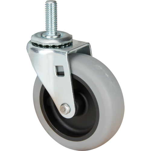 Roulette &agrave; tige, Pivotant, Diam&egrave;tre 3" (76 mm), Capacit&eacute; 80 lb (36 kg) Meunier Outillage Industriel