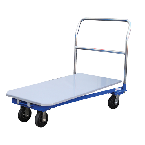 Platform Cart, 48" L x 24" W, 1500 lbs. Capacity, Mold-on Rubber Casters Meunier Outillage Industriel