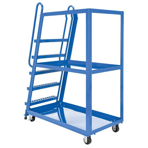 Chariot &agrave; cueillette, Acier, 27-7/8" la x 56-1/8" p, 3 tablettes, Capacit&eacute; 1000 lb Meunier Outillage Industriel