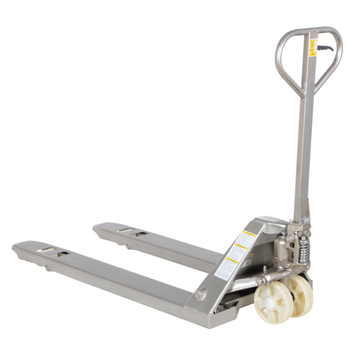Pallet Truck, Stainless Steel, 48" L x 27" W, 5500 lbs. Capacity Meunier Outillage Industriel
