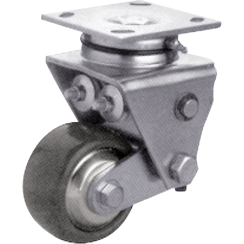 Heavy-Duty Caster, Swivel, 4" (101.6 mm), Solid Elastomer, 900 lbs. (408 kg.) Meunier Outillage Industriel