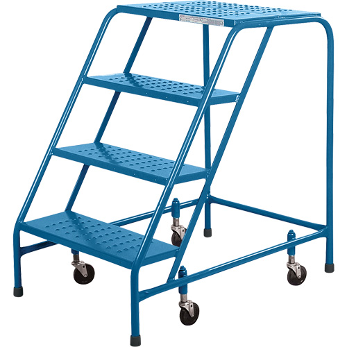 CSA Rolling Step Ladder, 4 Steps, 22" Step Width, 37" Platform Height, Steel Meunier Outillage Industriel