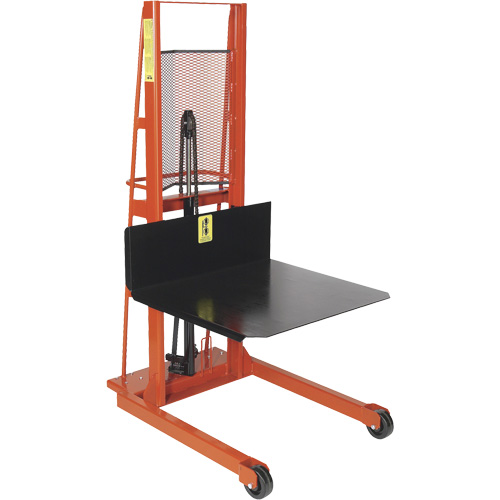Hydraulic Platform Lift Stacker, Hand Winch Operated, 1000 lbs. Capacity, 60" Max Lift Meunier Outillage Industriel