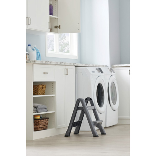 Folding Step Stool, 2 Steps, 19-1/2" x 20-1/2" x 22-3/4" High Meunier Outillage Industriel