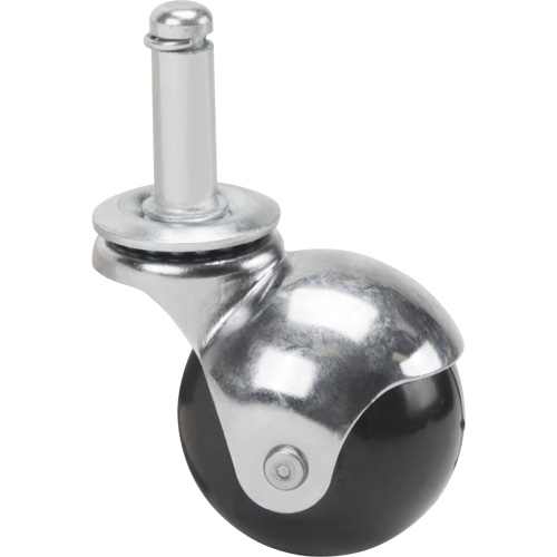 Roulette zingu&eacute;e, Pivotant avec frein, Diam&egrave;tre 2" (50,8 mm), Capacit&eacute; 200 lb (91 kg) Meunier Outillage Industriel