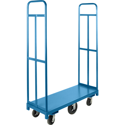 U-Boat Platform Truck, 48" L x 18" W, 1500 lbs. Capacity, Rubber Casters Meunier Outillage Industriel