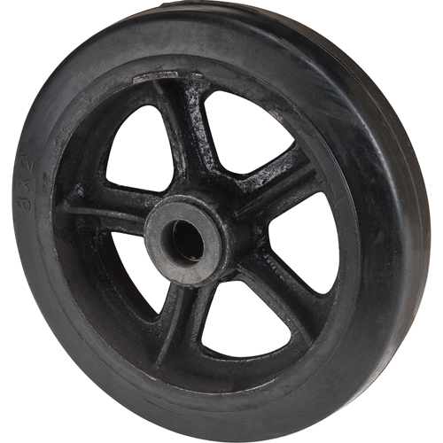 Mold-On Rubber Wheel, 8" (203 mm) Dia. x 2" (51 mm) W, 400 lbs. (181 kg.) Capacity Meunier Outillage Industriel