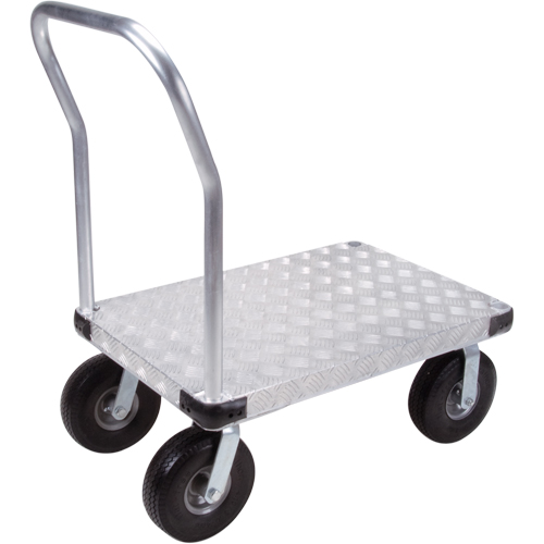 Aluminum Platform Truck, 24" W x 36" L, 1200 lbs. Cap., Flat Free Wheels Meunier Outillage Industriel