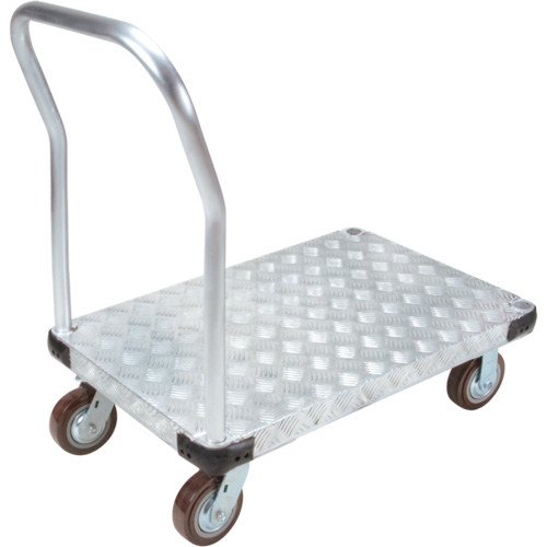 Aluminum Platform Truck, 24" W x 36" L, 3400 lbs. Cap., Polyurethane Wheels Meunier Outillage Industriel