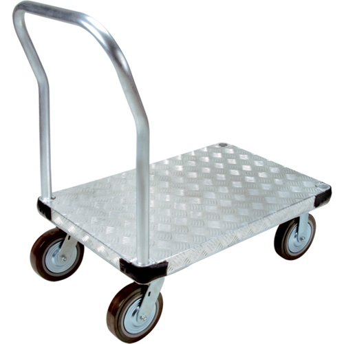Aluminum Platform Truck, 24" W x 36" L, 4000 lbs. Cap., Polyurethane Wheels Meunier Outillage Industriel