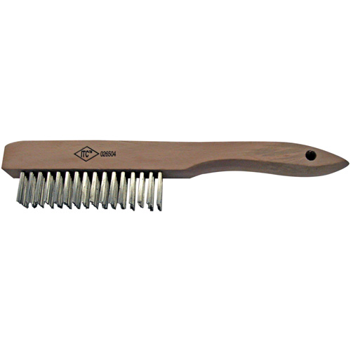Scratch Brush, Stainless Steel, 4 x 16 Wire Rows Meunier Outillage Industriel