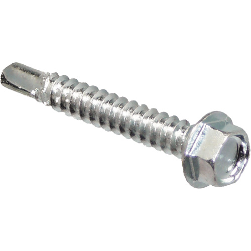 Self Drill Hex Washer, 1" x 10" L, Zinc Plated Meunier Outillage Industriel