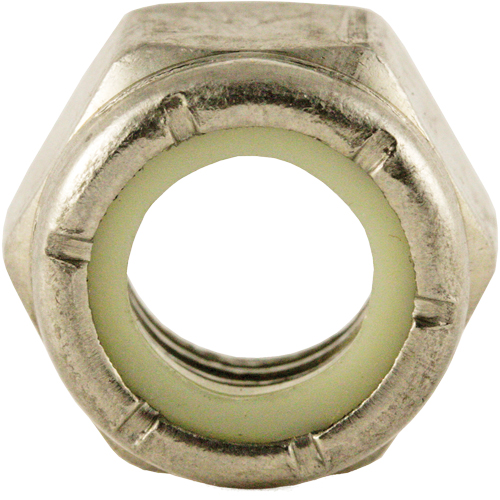 Nylon Lock Nut, 1/2" Dia., Stainless Steel, Fine Meunier Outillage Industriel