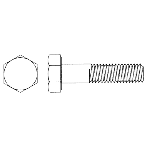 Capuchon vis &agrave; t&ecirc;te hexagonale, 5/8" dia., 1" lo, Zingu&eacute;, Cors&eacute;, Grade 5 Meunier Outillage Industriel