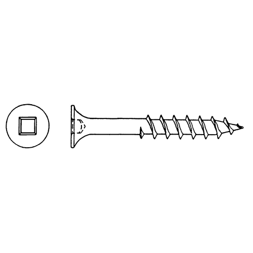Deck Screws, #8 x 3" L, Green Meunier Outillage Industriel