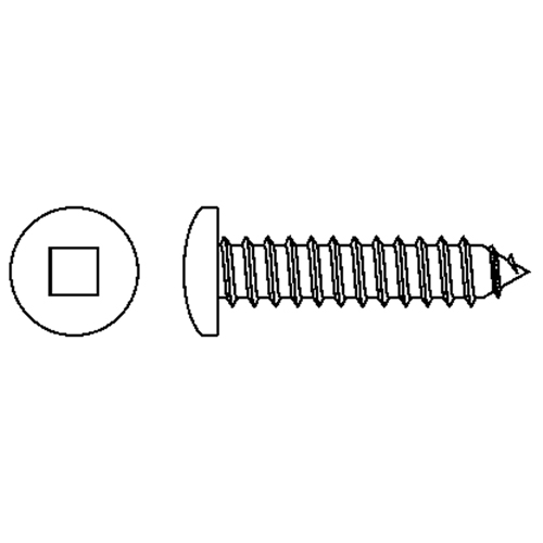 Tapping Pan Head Screws, #8 x 2" L, Zinc Plated Meunier Outillage Industriel