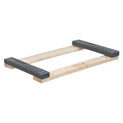 Cadre de socle roulant en bois dur &agrave; bouts avec caoutchouc, Cadre en Bois, 18" la x 24" p x 2,5" h, Capacit&eacute; de 900 lb Meunier Outillage Industriel