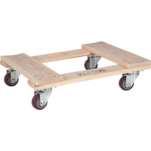 Socle roulant en bois dur, Roues en Polyur&eacute;thane, Capacit&eacute; de 900 lb, 18" la x 24" p x 7" h Meunier Outillage Industriel