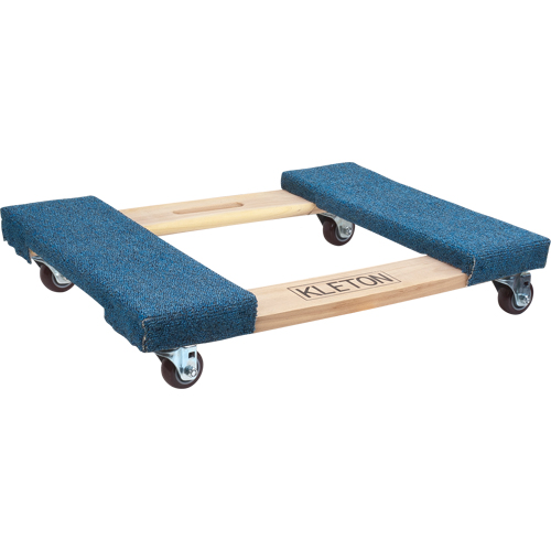 Socle roulant en bois dur &agrave; bouts avec tapis, Cadre en Bois, 18" la x 24" lo, Capacit&eacute; 900 lb Meunier Outillage Industriel