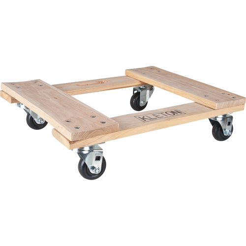 Socle roulant en bois dur, Roues en Polyol&eacute;fine, Capacit&eacute; de 1000 lb, 18" la x 24" p x 7" h Meunier Outillage Industriel