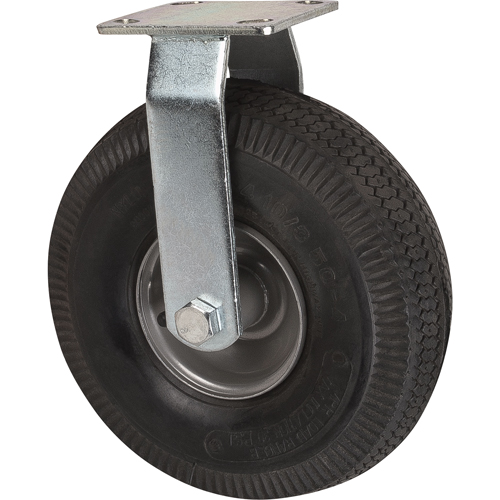 Roulettes de rechange pour chariots &agrave; plateforme robustes, Fixe, 10" (254 mm), Pneumatique, 400 lb (181 kg) Meunier Outillage Industriel