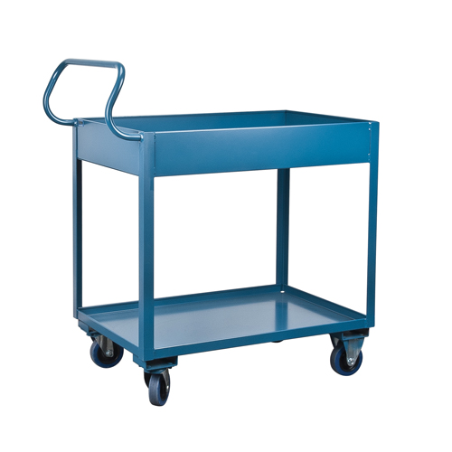 Chariots de service &agrave; bordure profonde, 2 Tiers, 24" la x 47" h x 36" p, Capacit&eacute; 1200 lb Meunier Outillage Industriel