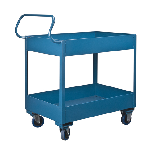Chariots de service &agrave; bordure profonde, 2 Tiers, 24" la x 47" h x 36" p, Capacit&eacute; 1200 lb Meunier Outillage Industriel