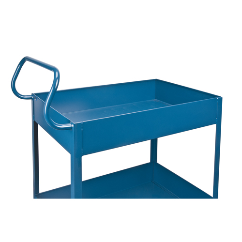 Chariots de service &agrave; bordure profonde, 2 Tiers, 24" la x 47" h x 36" p, Capacit&eacute; 1200 lb Meunier Outillage Industriel