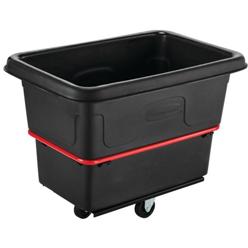 Heavy-Duty Utility Truck, Black Recycled Plastic, 26"/38-3/8" L x 26"/38-2/5" W x 28-1/4"/28-3-10" H, 8 cu. Ft. Volume, 700 lbs. Capacity Meunier Outillage Industriel